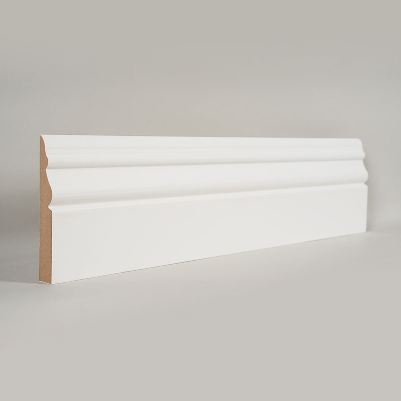MDF-gulvlister (fyllgrunnet og perlehvit) 3/5' x 3 7/8'