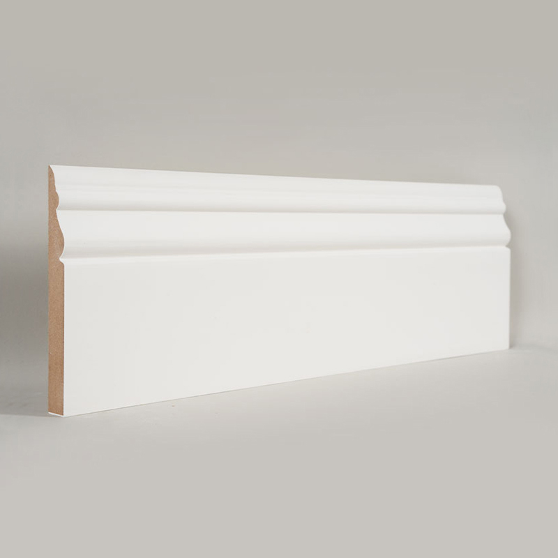 MDF-gulvlist (fyllgrunnet og perlehvit) 3/5' x 5'