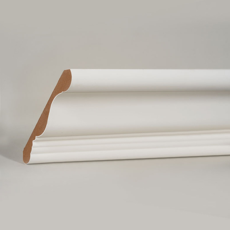 MDF-kronestøping (fyllgrunnet og perlehvit) 3/5' x 4 1/4'