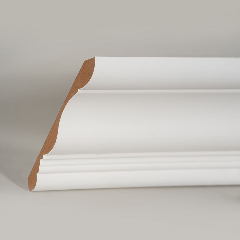 MDF-kronestøping (fyllgrunnet og perlehvit) 3/5' x 6'