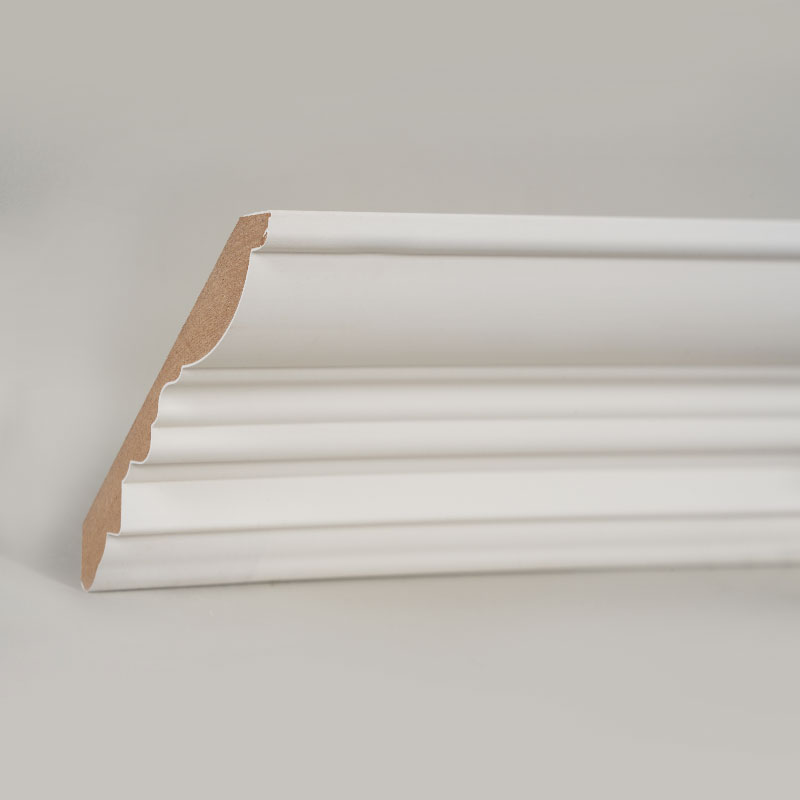 MDF-kronestøping (fyllgrunnet og perlehvit) 3/5' x 4 1/2'