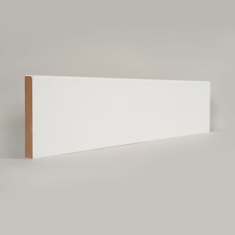 MDF-gulvlister (fyllgrunnet og perlehvit) 1/2' x 3 1/2'