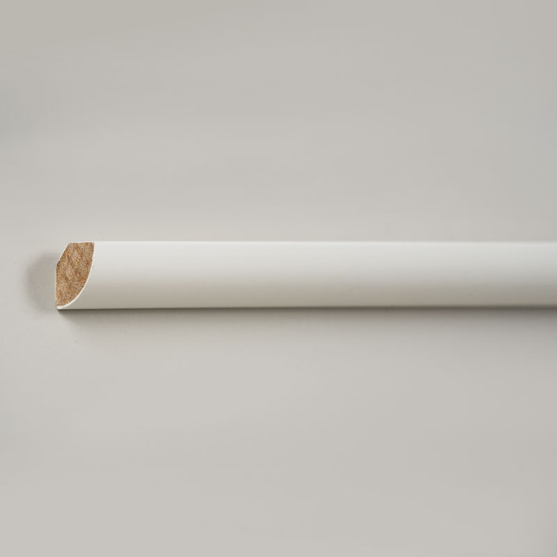 Solid Wood Quarter Rund List (Filler-grunnet) - Hvit 3/5' × 3/5'