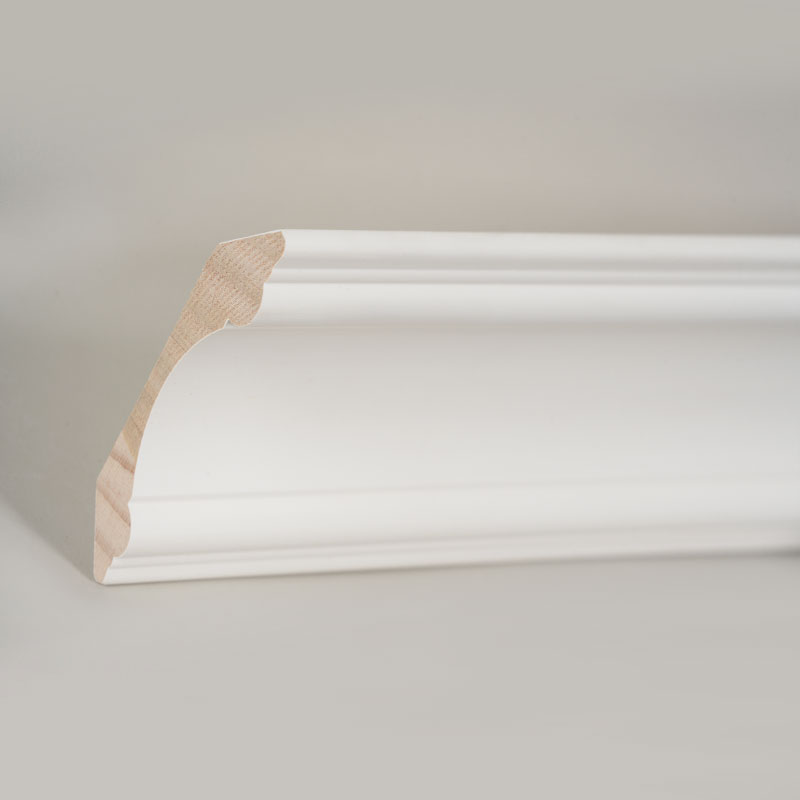 Furutre Kronelist (fyllgrunnet og perlehvit) 3/4' x 3 3/8'