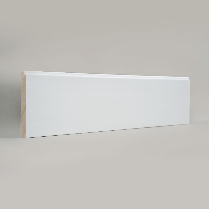 Fotlist i furu (grunnet og malt) - Hvit 3/5' x 3 15/16'-A1