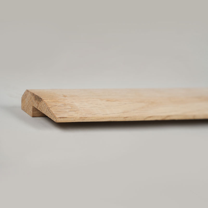 Hvit eik hele stykke tømmerstokker L-støping (maling uferdig) - Eik naturlig farge 3/8