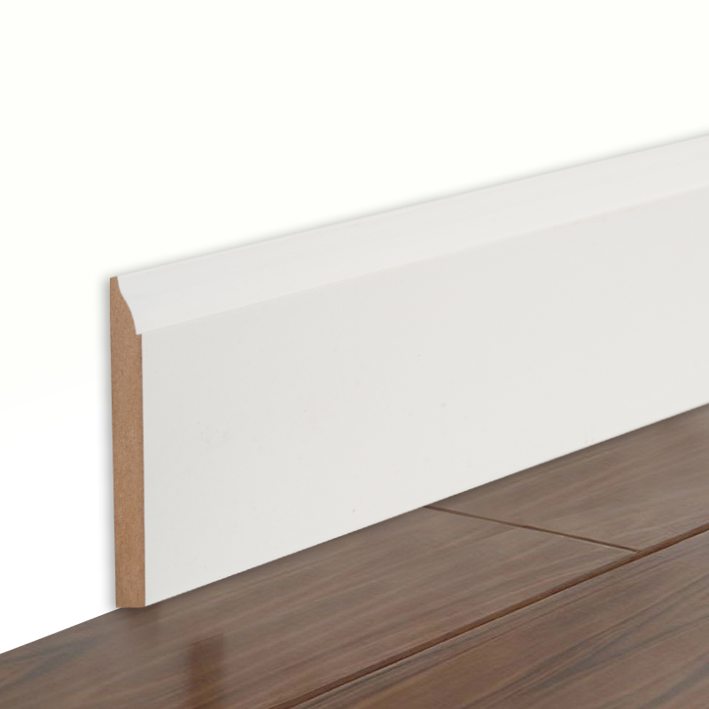 MDF-gulvlister (fyllgrunnet og perlehvit) 3/5' x 3 1/4'