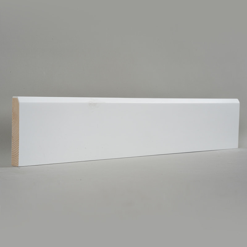 Fotlist i furu (grunnet og malt) - Hvit 3/5' x 3 1/6'-A