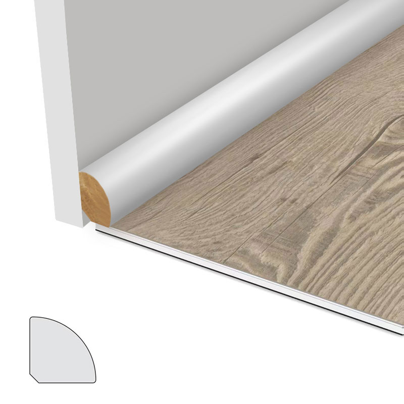 Solid Wood Quarter Rund List (fyllingsgrunnet) - Hvit 7/8' x 7/8'